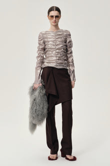 Layered Skirt Trousers Rum