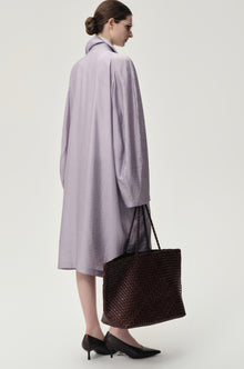 Soleil Woven Large Tote Brown