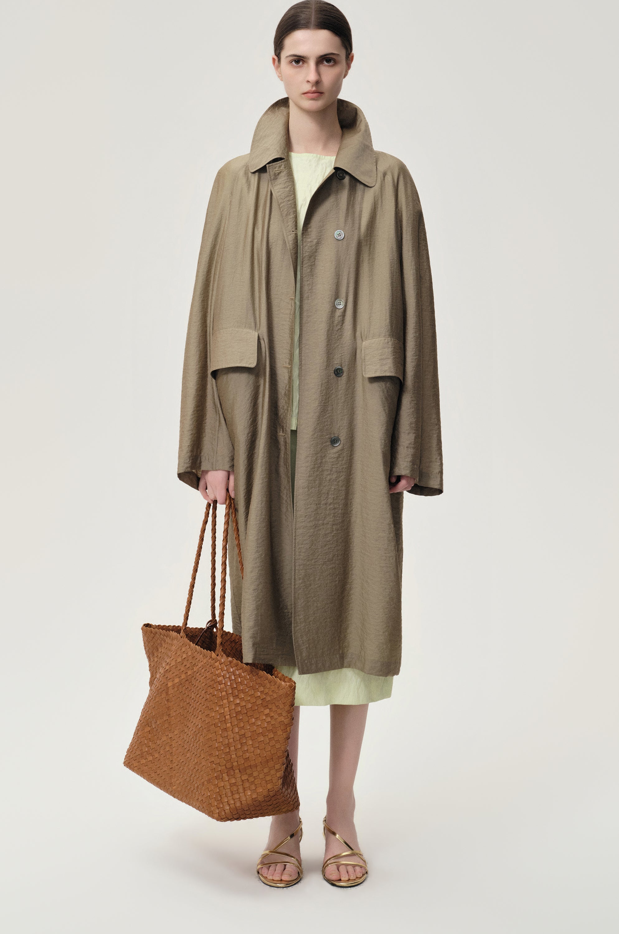 Soleil Woven Large Tote Camel