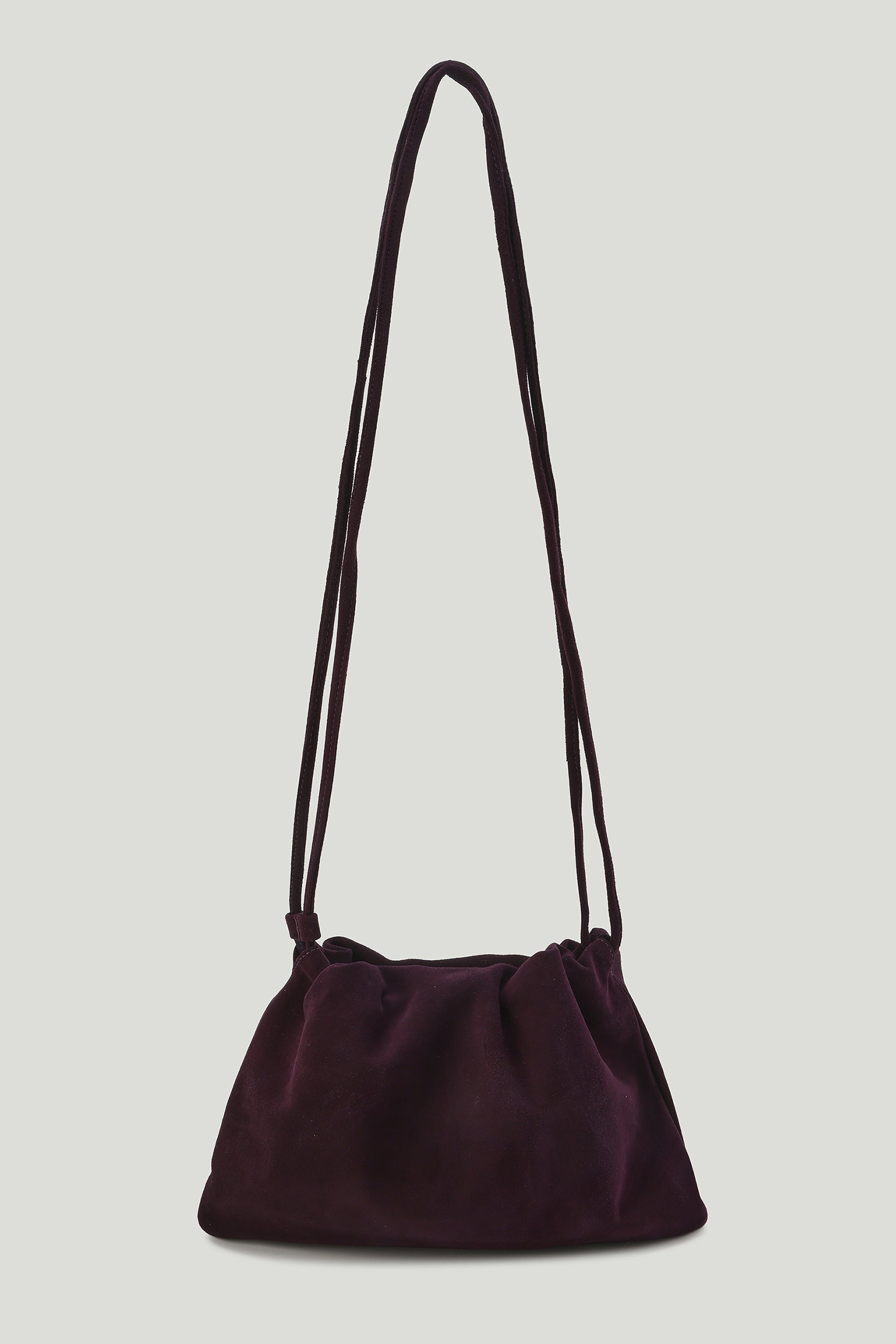 Adjustable  Mini Cloud Clutch Plum