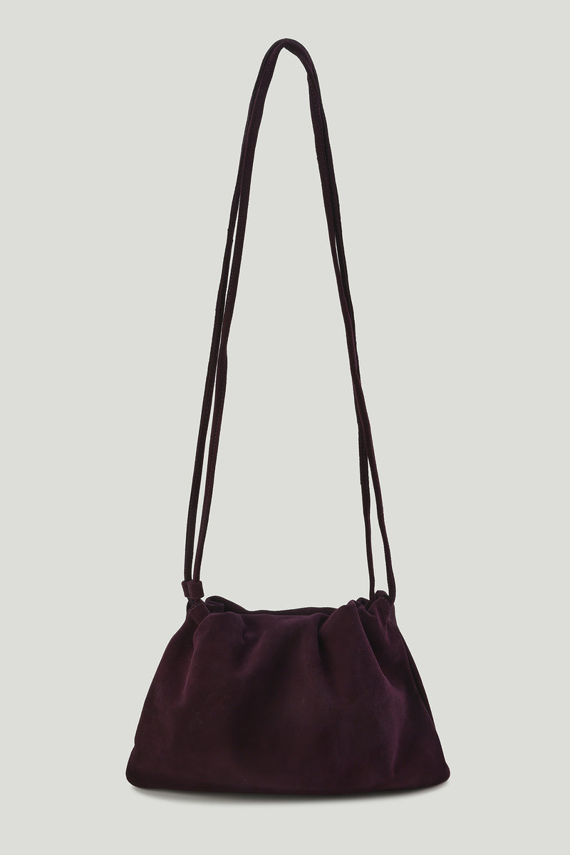 Adjustable  Mini Cloud Clutch Plum