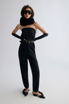 Verve Toscana Shearling Scarf Black