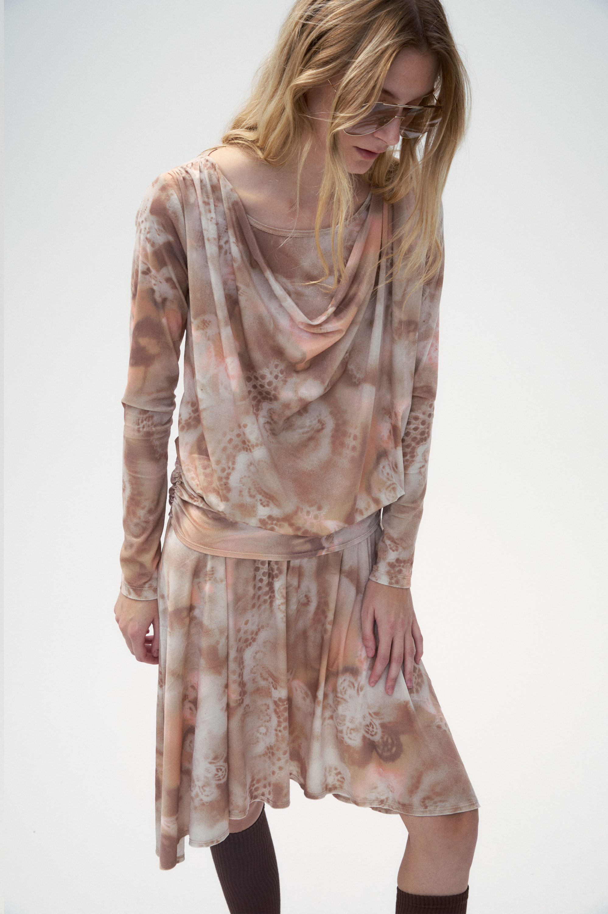 Lillian Lace Print Knitted Dress